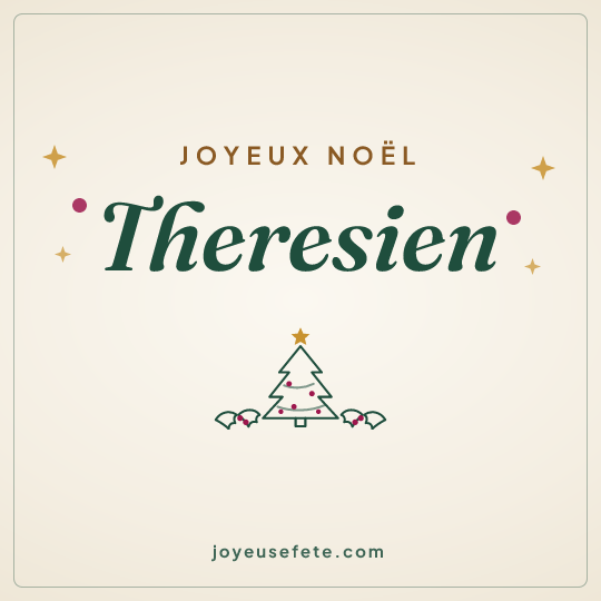 Image carrée « Joyeux Noël Theresien » pour WhatsApp