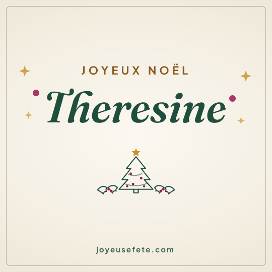 Image carrée « Joyeux Noël Theresine » pour WhatsApp