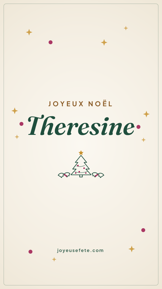 Image « Joyeux Noël Theresine » au format story