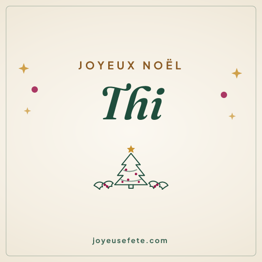Image carrée « Joyeux Noël Thi » pour WhatsApp