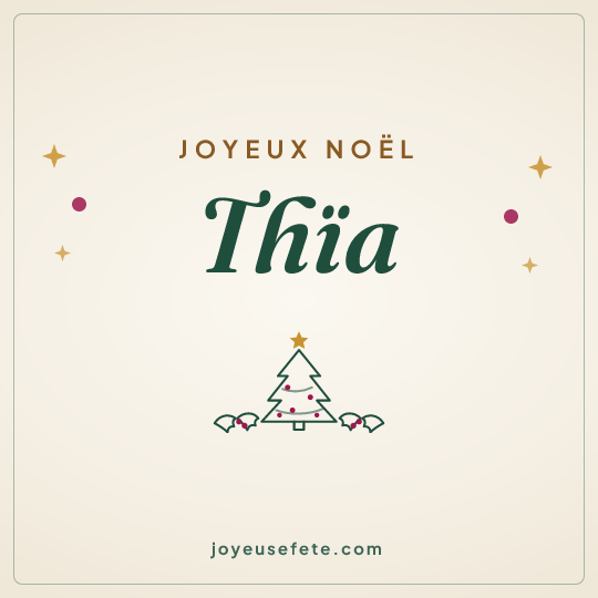 Image carrée « Joyeux Noël Thïa » pour WhatsApp