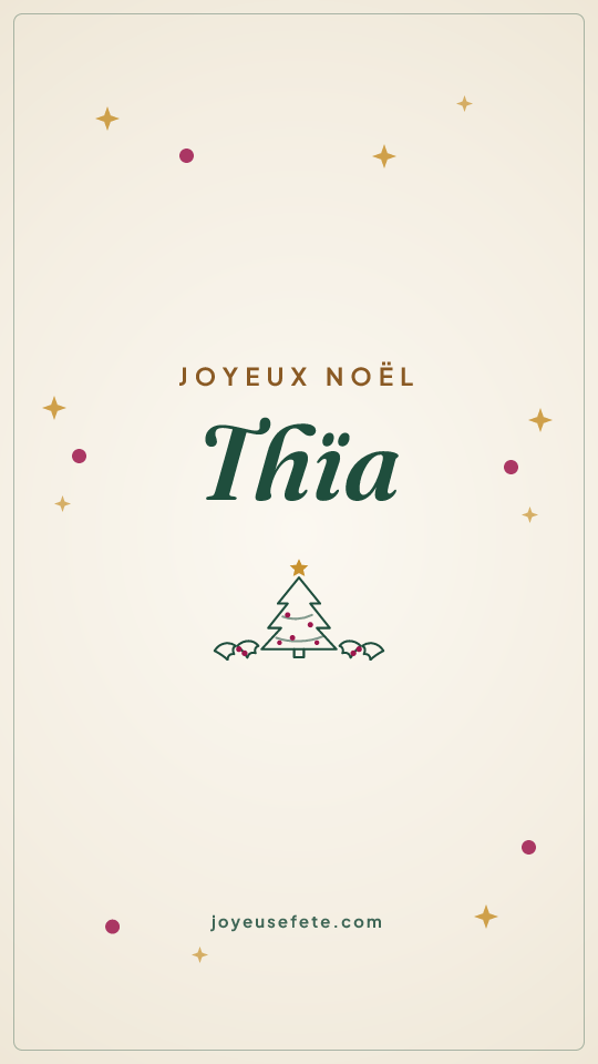 Image « Joyeux Noël Thïa » au format story