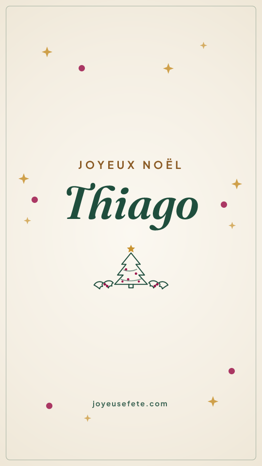 Image « Joyeux Noël Thiago » au format story