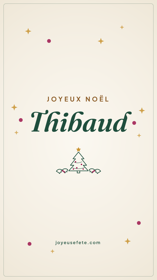 Image « Joyeux Noël Thibaud » au format story