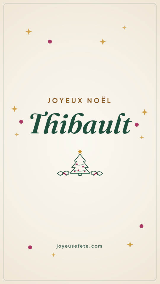 Image « Joyeux Noël Thibault » au format story