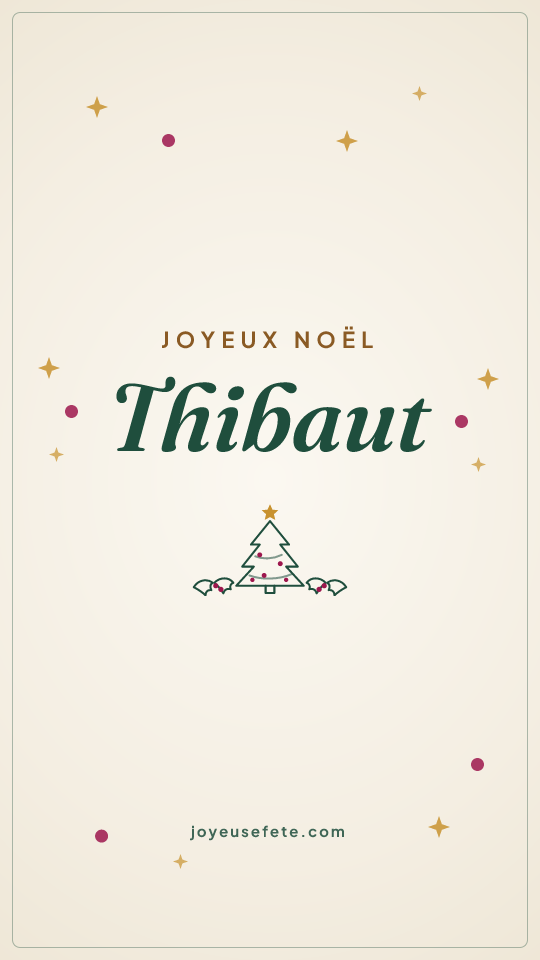Image « Joyeux Noël Thibaut » au format story