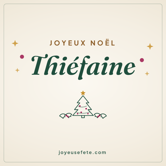 Image carrée « Joyeux Noël Thiéfaine » pour WhatsApp