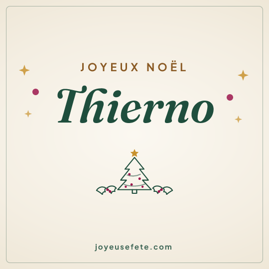 Image carrée « Joyeux Noël Thierno » pour WhatsApp