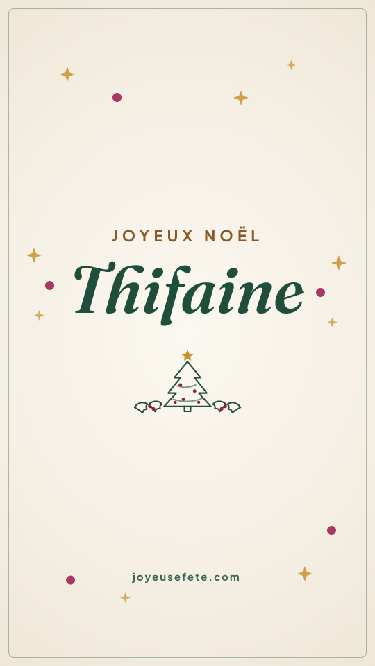 Image « Joyeux Noël Thifaine » au format story