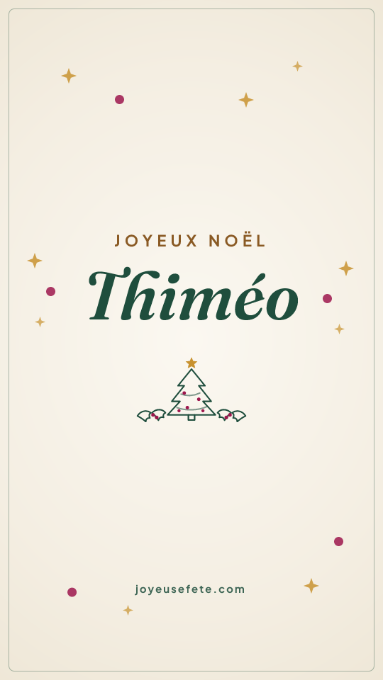 Image « Joyeux Noël Thiméo » au format story