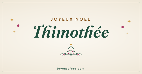Image « Joyeux Noël Thimothee » au format large