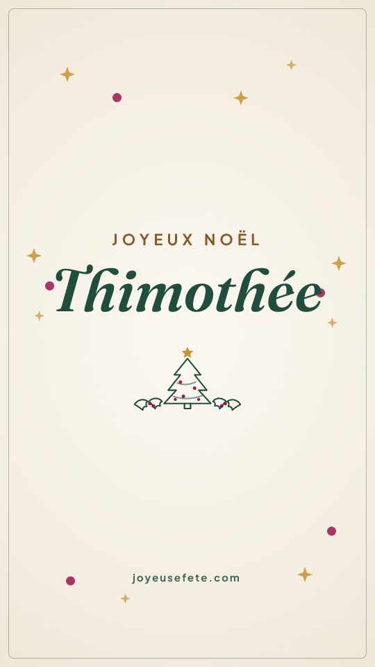 Image « Joyeux Noël Thimothee » au format story