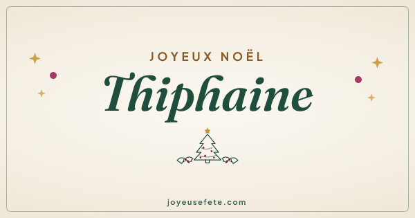 Image « Joyeux Noël Thiphaine » au format large