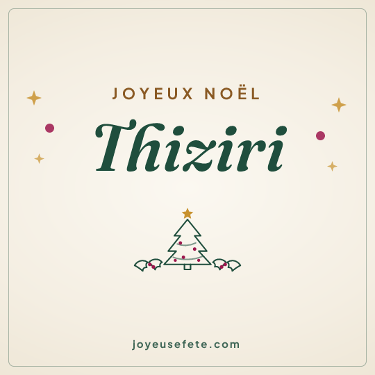 Image carrée « Joyeux Noël Thiziri » pour WhatsApp