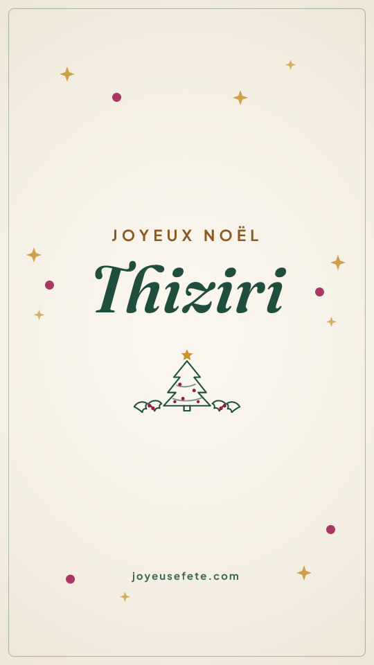 Image « Joyeux Noël Thiziri » au format story