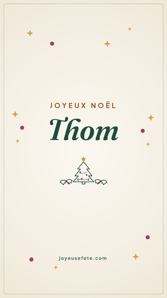 Image « Joyeux Noël Thom » au format story