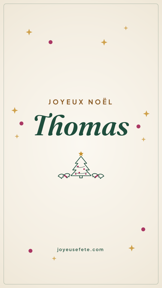 Image « Joyeux Noël Thomas » au format story
