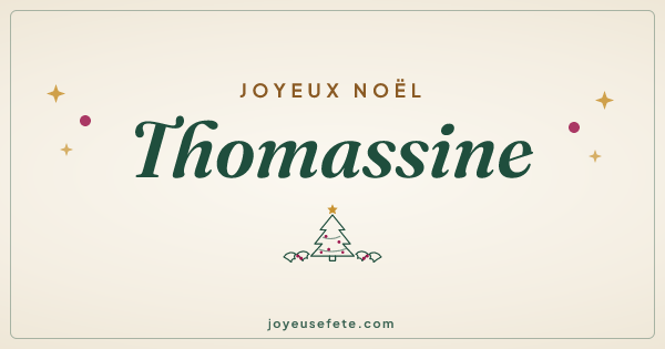 Image « Joyeux Noël Thomassine » au format large
