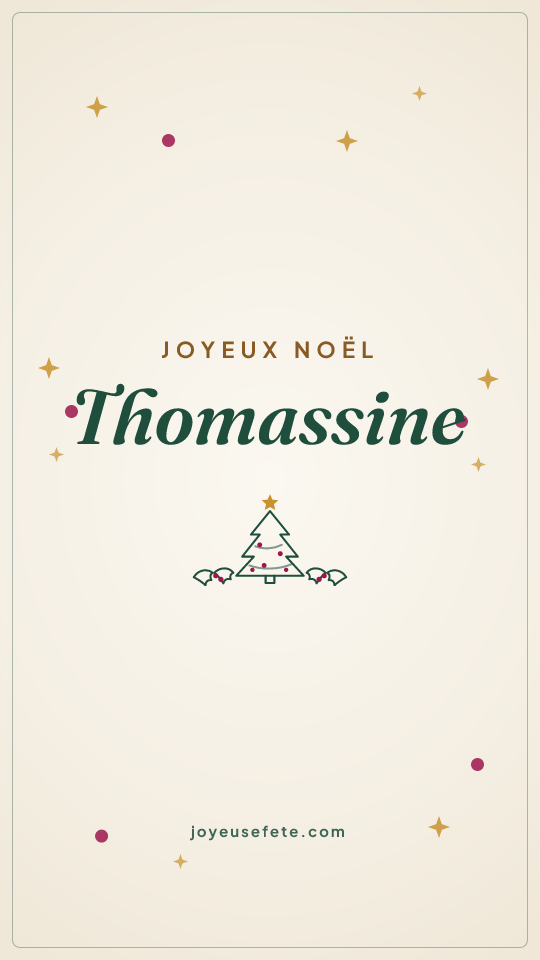 Image « Joyeux Noël Thomassine » au format story