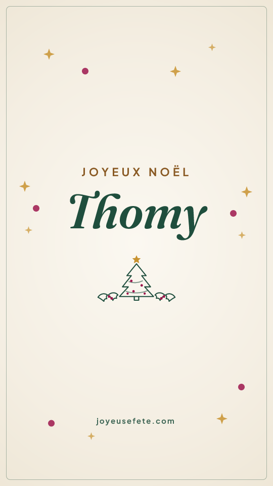Image « Joyeux Noël Thomy » au format story