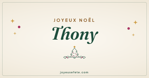 Image « Joyeux Noël Thony » au format large