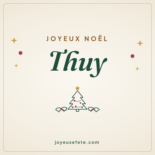 Image carrée « Joyeux Noël Thuy » pour WhatsApp