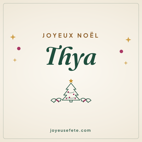 Image carrée « Joyeux Noël Thya » pour WhatsApp