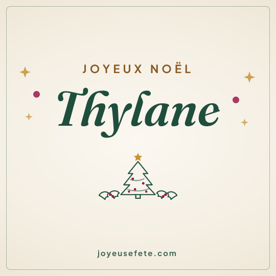 Image carrée « Joyeux Noël Thylane » pour WhatsApp