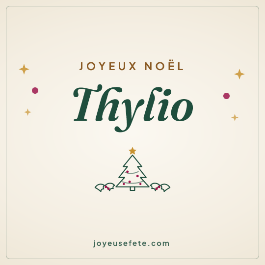 Image carrée « Joyeux Noël Thylio » pour WhatsApp