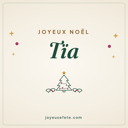 Image carrée « Joyeux Noël Tïa » pour WhatsApp
