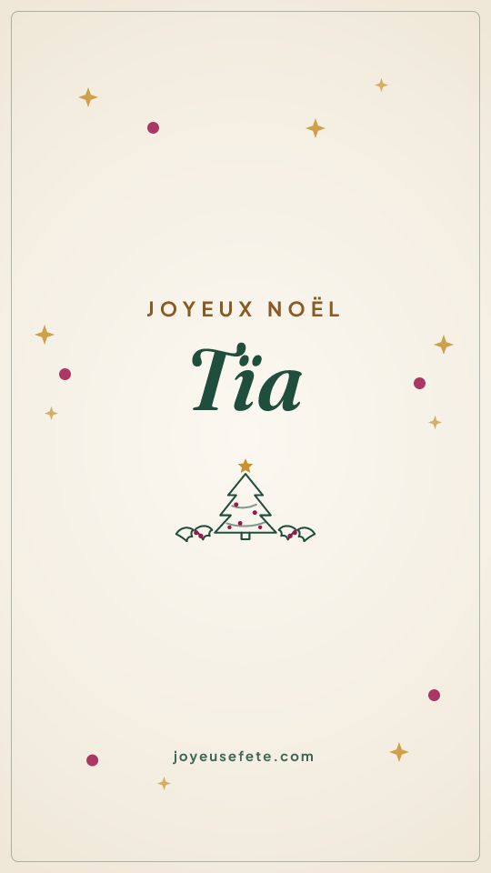 Image « Joyeux Noël Tïa » au format story