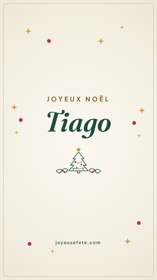 Image « Joyeux Noël Tiago » au format story