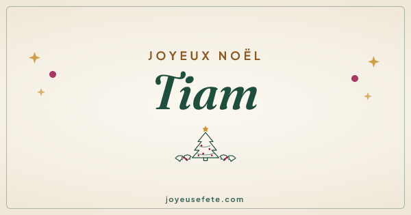 Image « Joyeux Noël Tiam » au format large