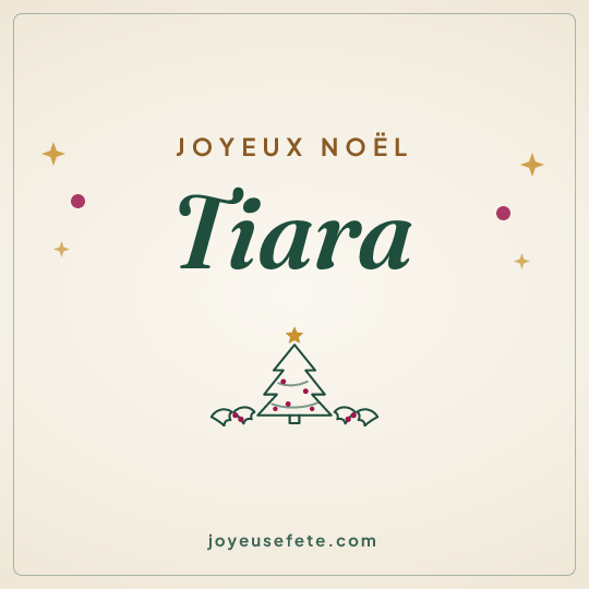Image carrée « Joyeux Noël Tiara » pour WhatsApp