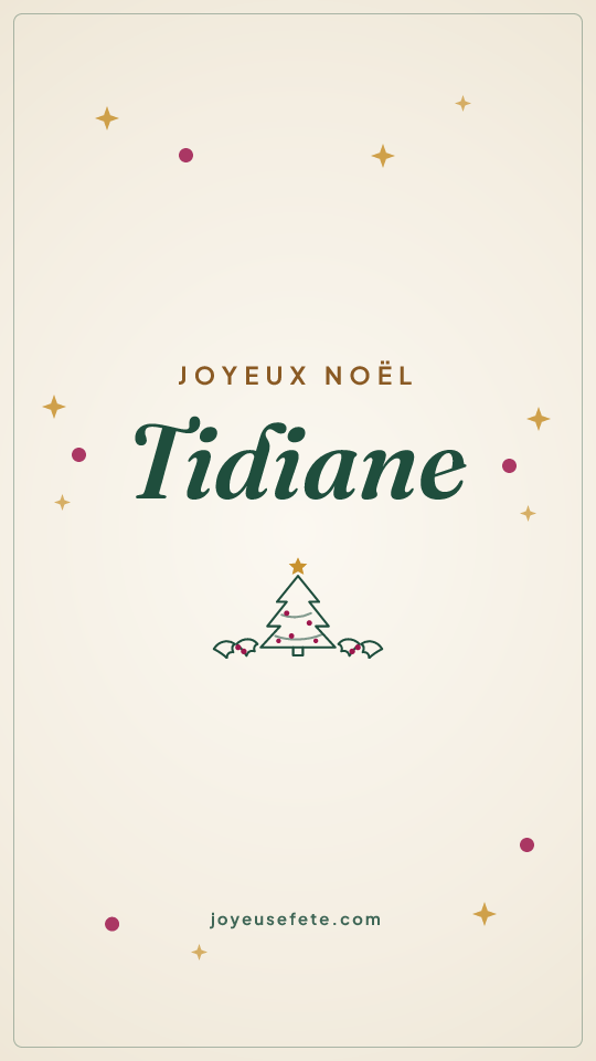 Image « Joyeux Noël Tidiane » au format story