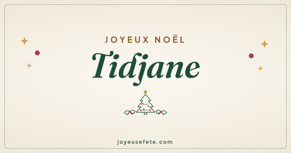 Image « Joyeux Noël Tidjane » au format large