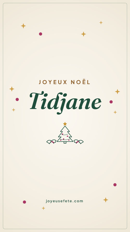 Image « Joyeux Noël Tidjane » au format story