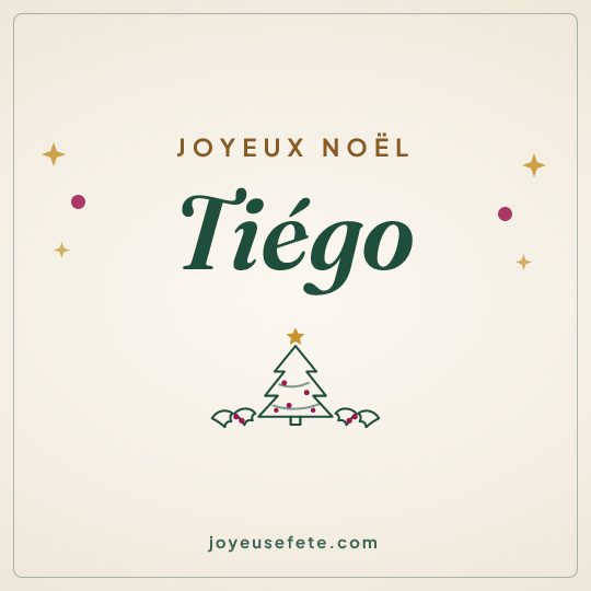 Image carrée « Joyeux Noël Tiégo » pour WhatsApp
