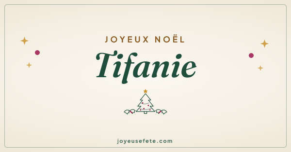 Image « Joyeux Noël Tifanie » au format large