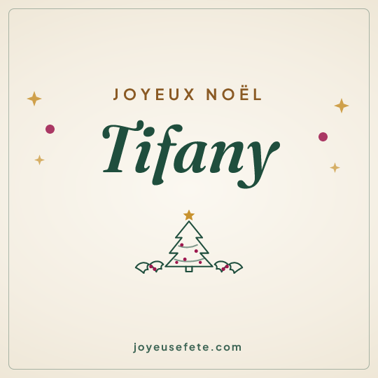 Image carrée « Joyeux Noël Tifany » pour WhatsApp
