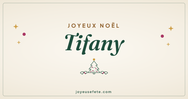 Image « Joyeux Noël Tifany » au format large