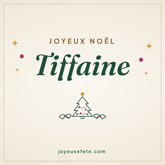 Image carrée « Joyeux Noël Tiffaine » pour WhatsApp