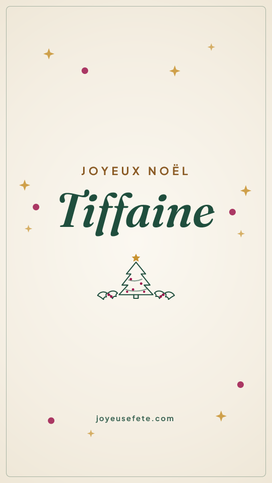 Image « Joyeux Noël Tiffaine » au format story