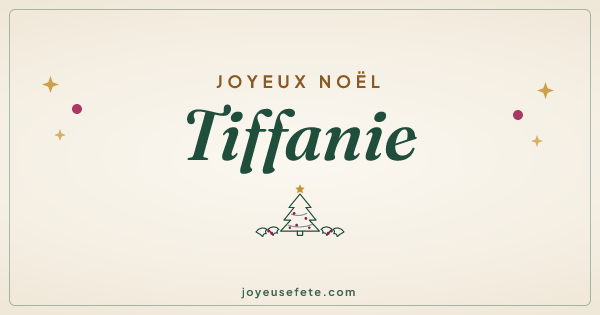 Image « Joyeux Noël Tiffanie » au format large