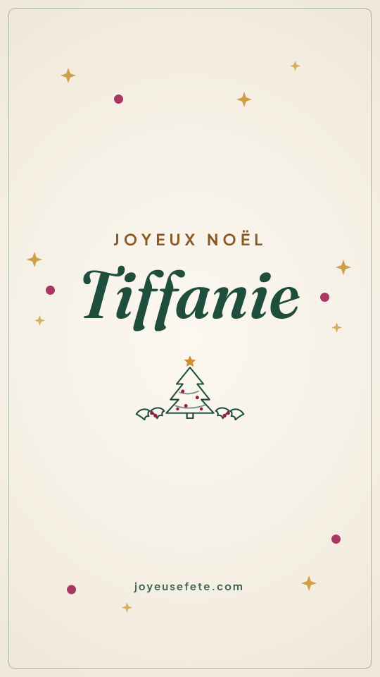 Image « Joyeux Noël Tiffanie » au format story