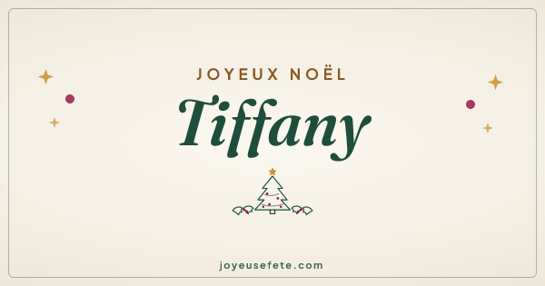Image « Joyeux Noël Tiffany » au format large