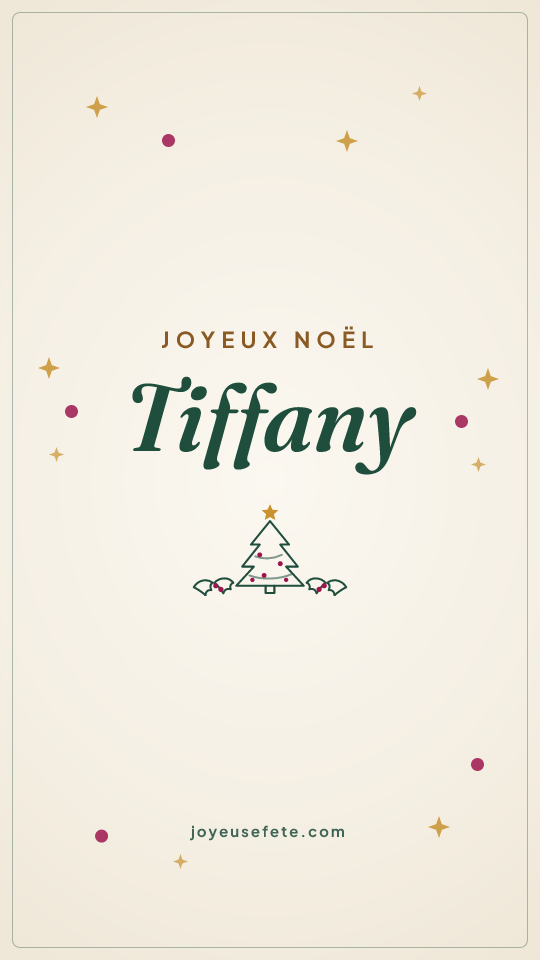 Image « Joyeux Noël Tiffany » au format story