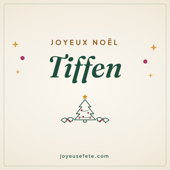 Image carrée « Joyeux Noël Tiffen » pour WhatsApp