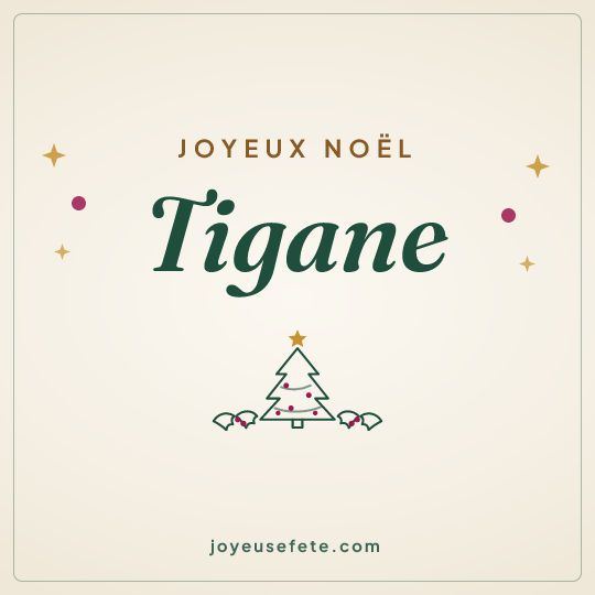 Image carrée « Joyeux Noël Tigane » pour WhatsApp