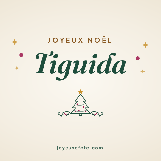 Image carrée « Joyeux Noël Tiguida » pour WhatsApp